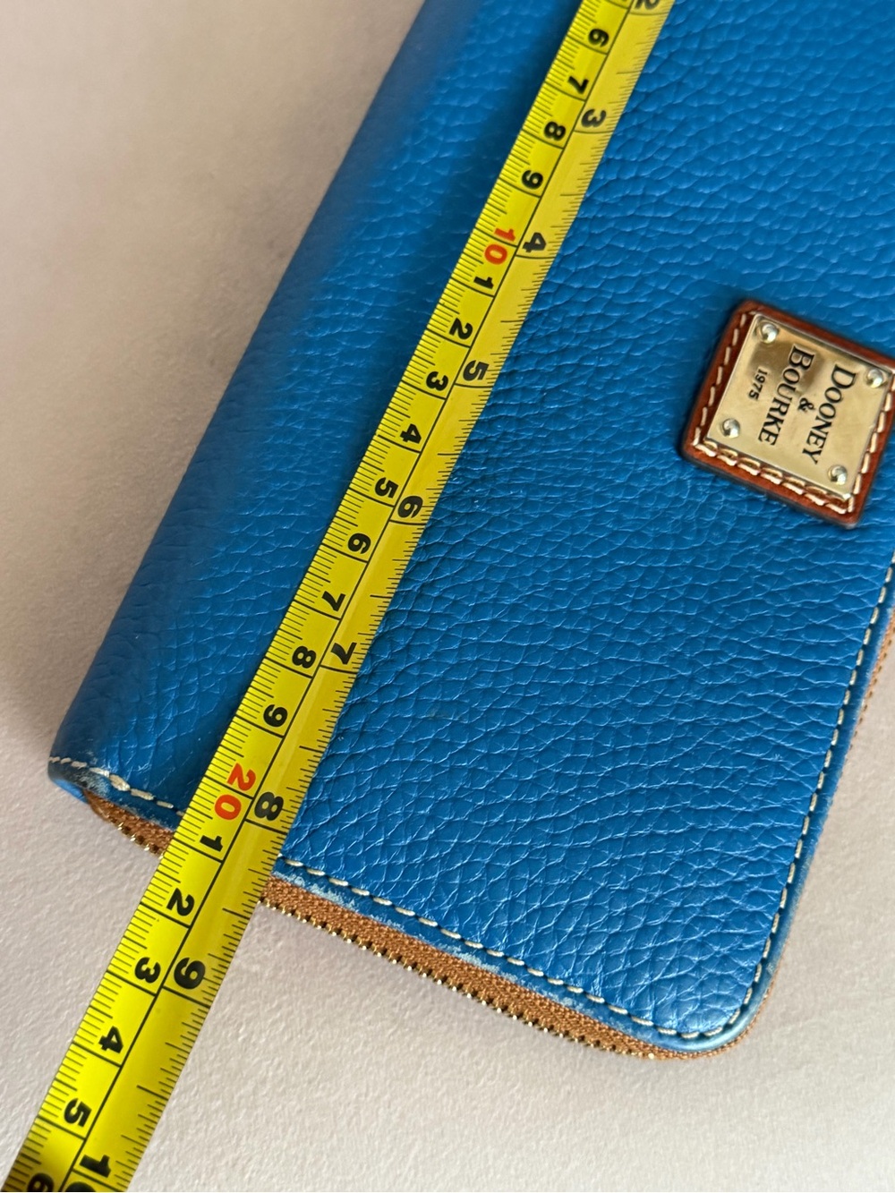 Dooney & Bourke Pebble Leather Zip Wallet in Blue - Picture 14 of 16